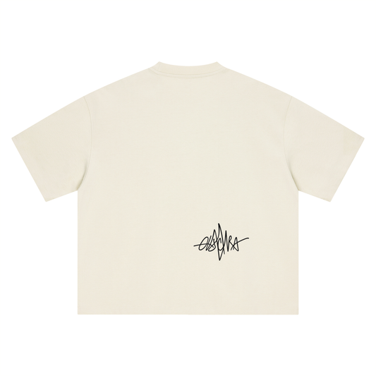 OB$CURA ARCH TEE — CREAM