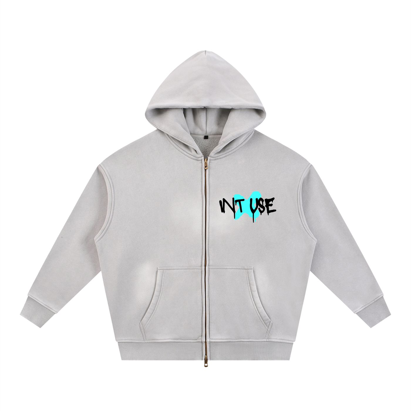 “INT USE”  BOXY ZIP HOODIE