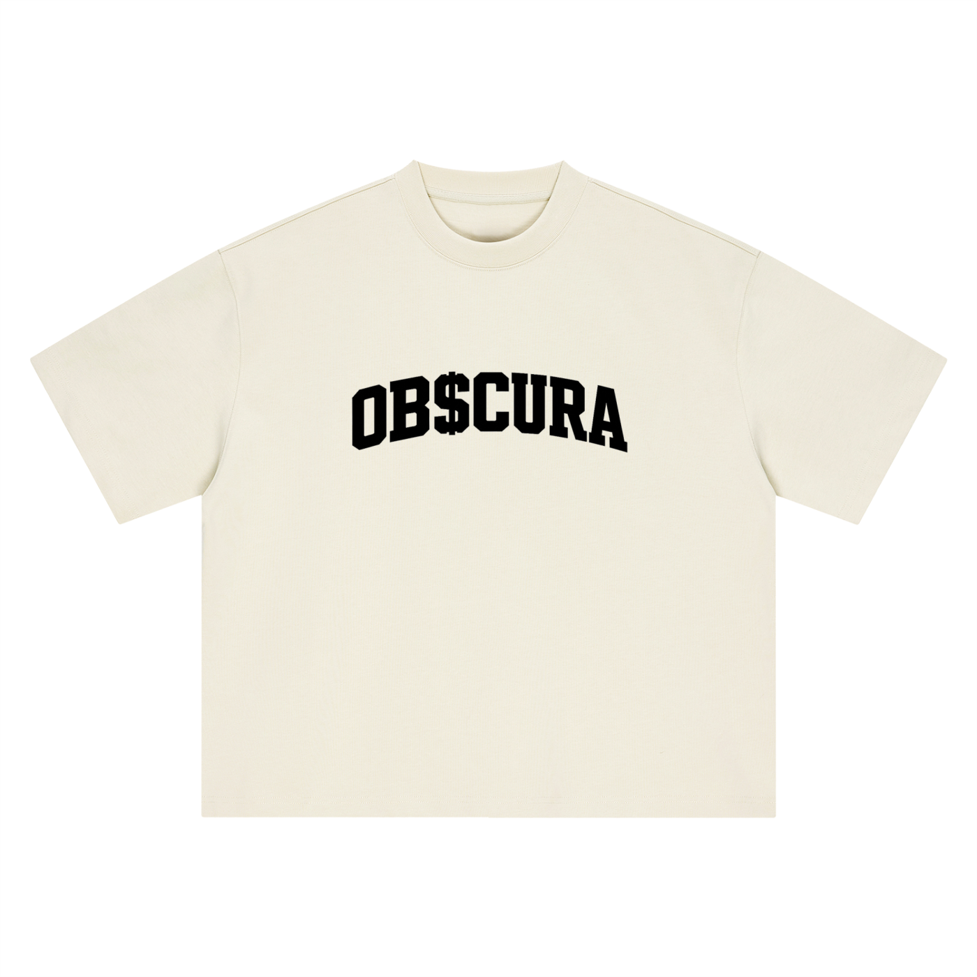 OB$CURA ARCH TEE — CREAM